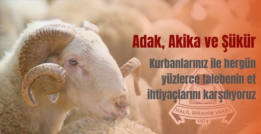 Adaki Akika, Şükür Kurbanlarınız Kursumuza Bağışlayabilirsiniz